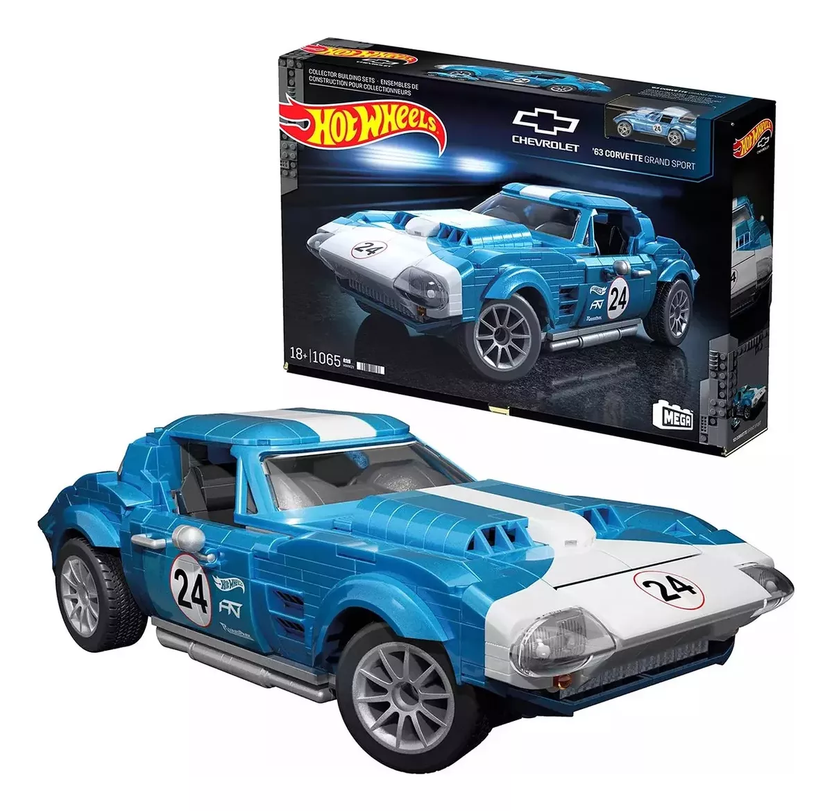 Hot Wheels Mega Blocks - 63 Corvette Grand Sport - $950 MXN | Juguetruck